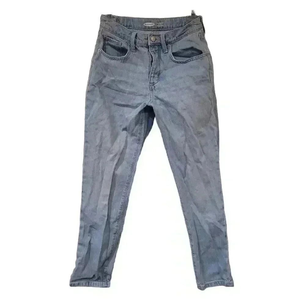 Old Navy Girl’s Light Wash Cotton High Rise Straight Jeans